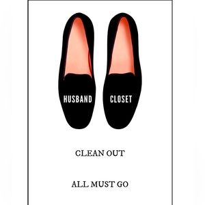 LIVE! Husband closet clean out!